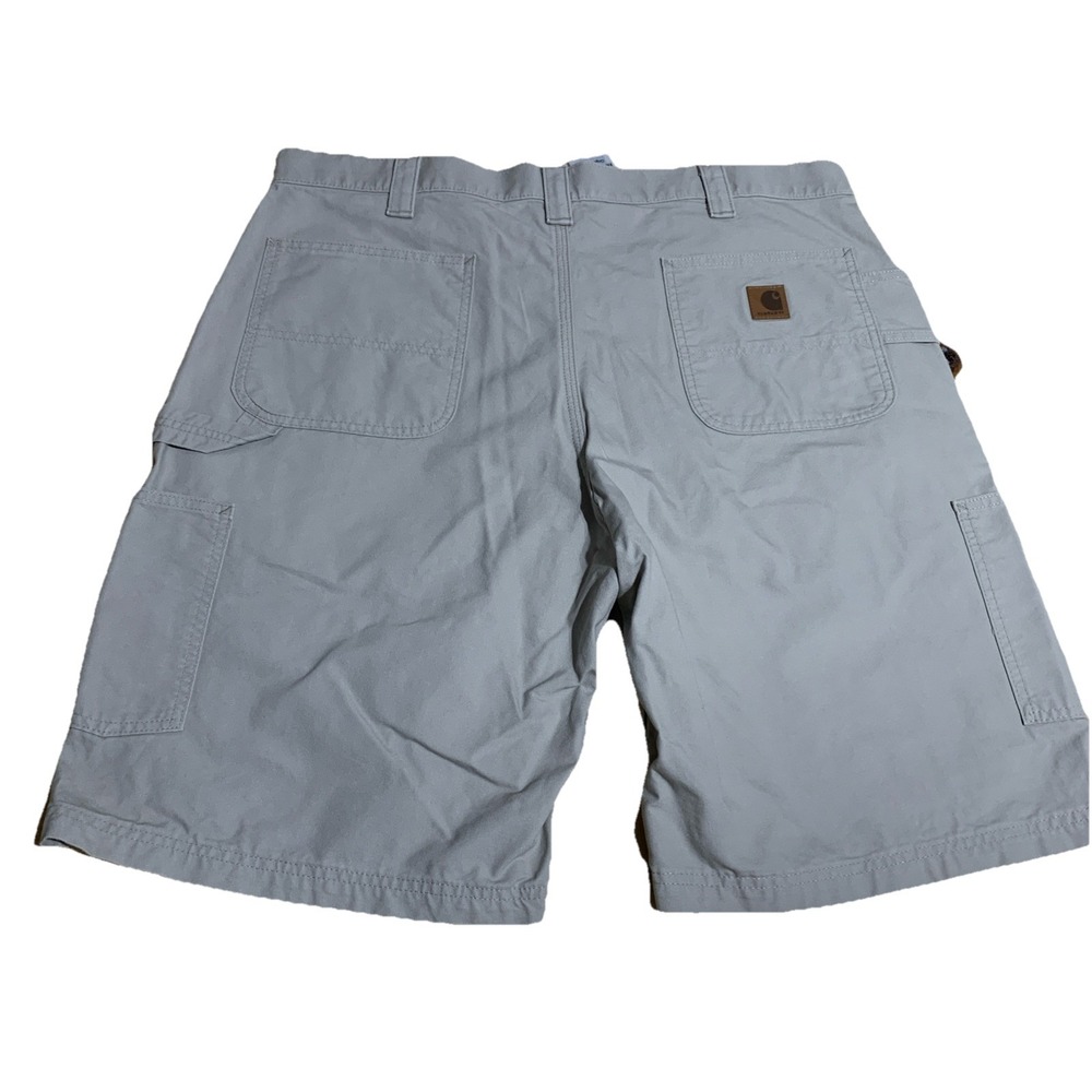 Vintage Carhartt Carpenter Shorts 40x10 B147 Light Tan Cotton Original Fit - Picture 2 of 8